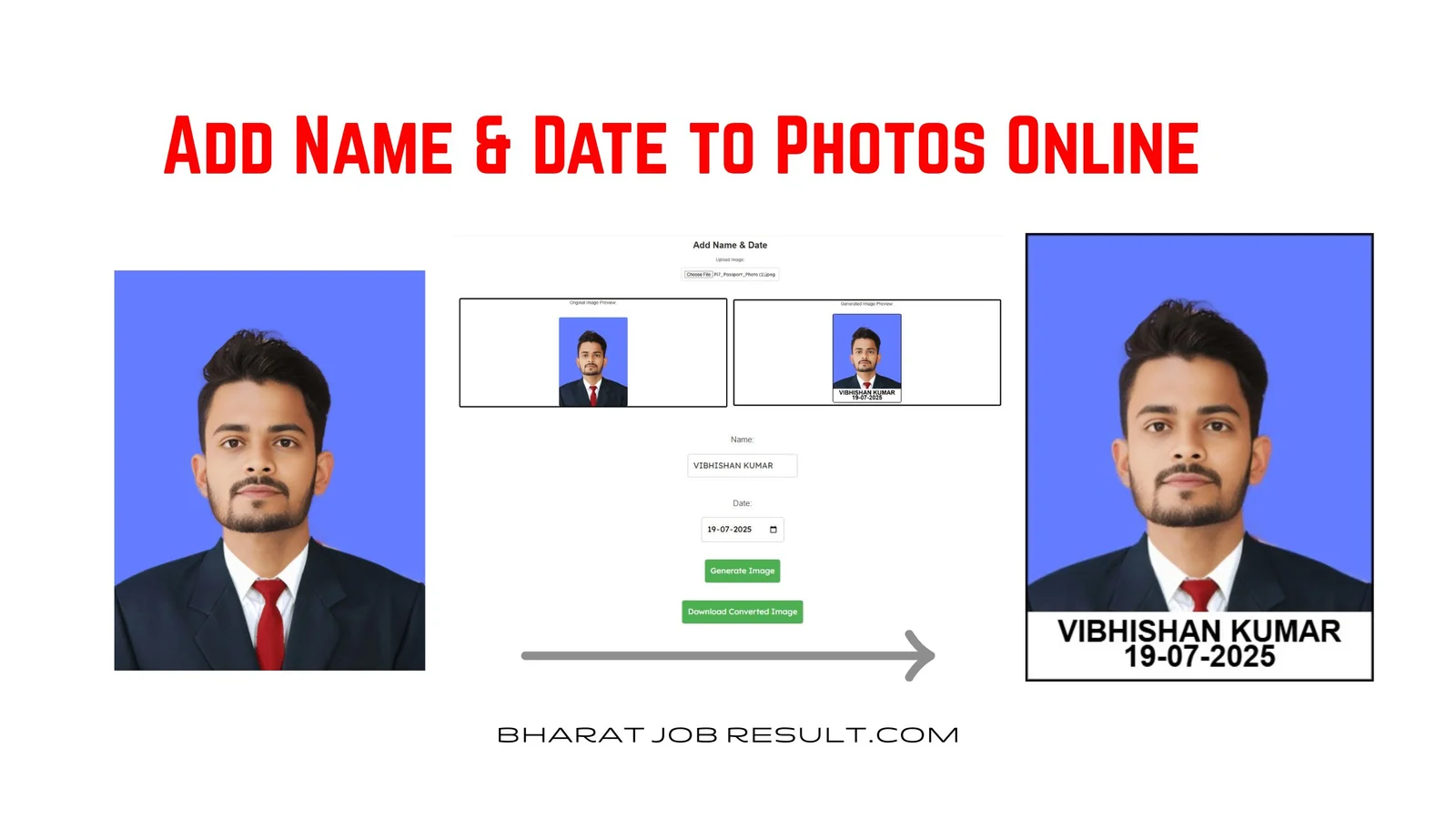 Add Name & Date to Photo Online